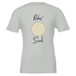 Weißes Unisex-T-Shirt aus 100% Baumwolle mit spirituellem Blume des Lebens Print, nachhaltig und hochwertig,.