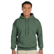 Unisex Military Green Hoodie mit spirituellem Blume des Lebens Druck, nachhaltiger Baumwoll-Polyester-Mix.