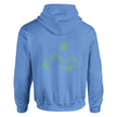Unisex Hoodie in Carolina Blue mit spirituellem, nachhaltigem Print der Blume des Lebens aus hochwertigem.