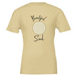 Unisex T-Shirt in weicher Creme mit spirituellem Blume des Lebens Print, hochwertiger Baumwolle, nachhaltig,.