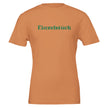 Unisex T-Shirt gebranntes Orange aus hochwertiger Baumwolle mit grünem Schriftzug „Einzelstück“, nachhaltig, spirituell,.