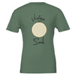 Unisex T-Shirt in Military Green aus nachhaltiger Baumwolle mit spirituellem Blume des Lebens Print, hochwertig,.