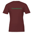 Unisex T-Shirt Kastanienbraun mit grünem Schriftzug Einzelstück, nachhaltige 100% Baumwolle, hochwertig, melaniesouldesign,.
