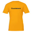 Unisex T-Shirt in gebranntem Orange aus hochwertiger 100% Baumwolle mit schwarzem 