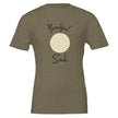 Unisex T-Shirt in Military Green mit spirituellem Blume des Lebens Print, hochwertige Baumwolle, melaniesouldesign,.