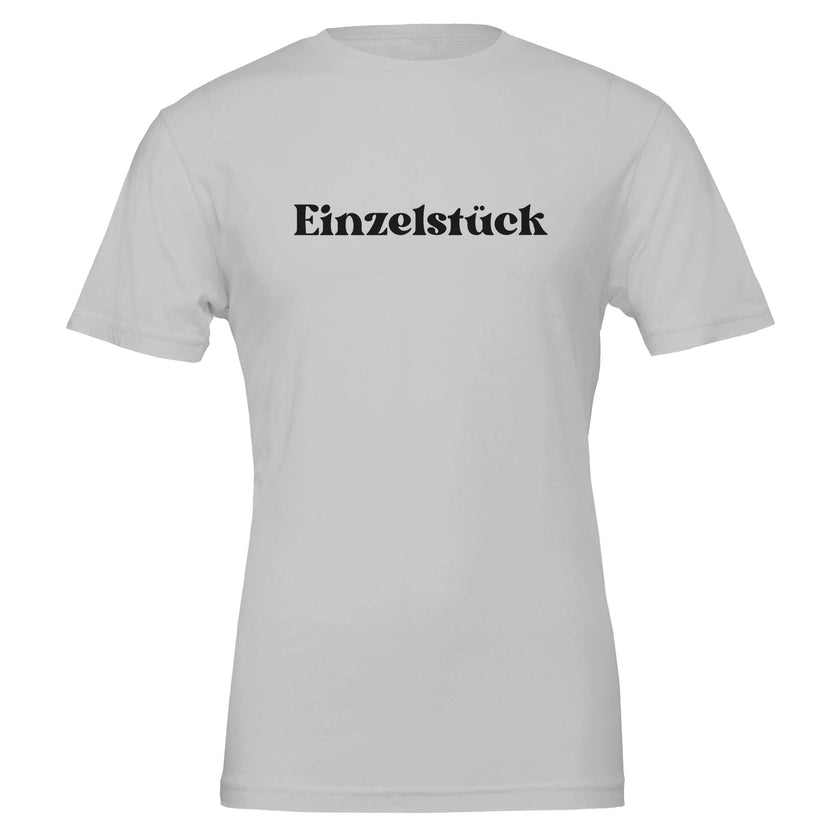 Hochwertiges Baumwoll-T-Shirt in Weiß mit schwarzem Schriftzug 
