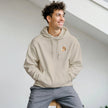Koi Hoodie Orange mit kleinem Yin-Yang Frontdruck - Unisex Kapuzenpullover
