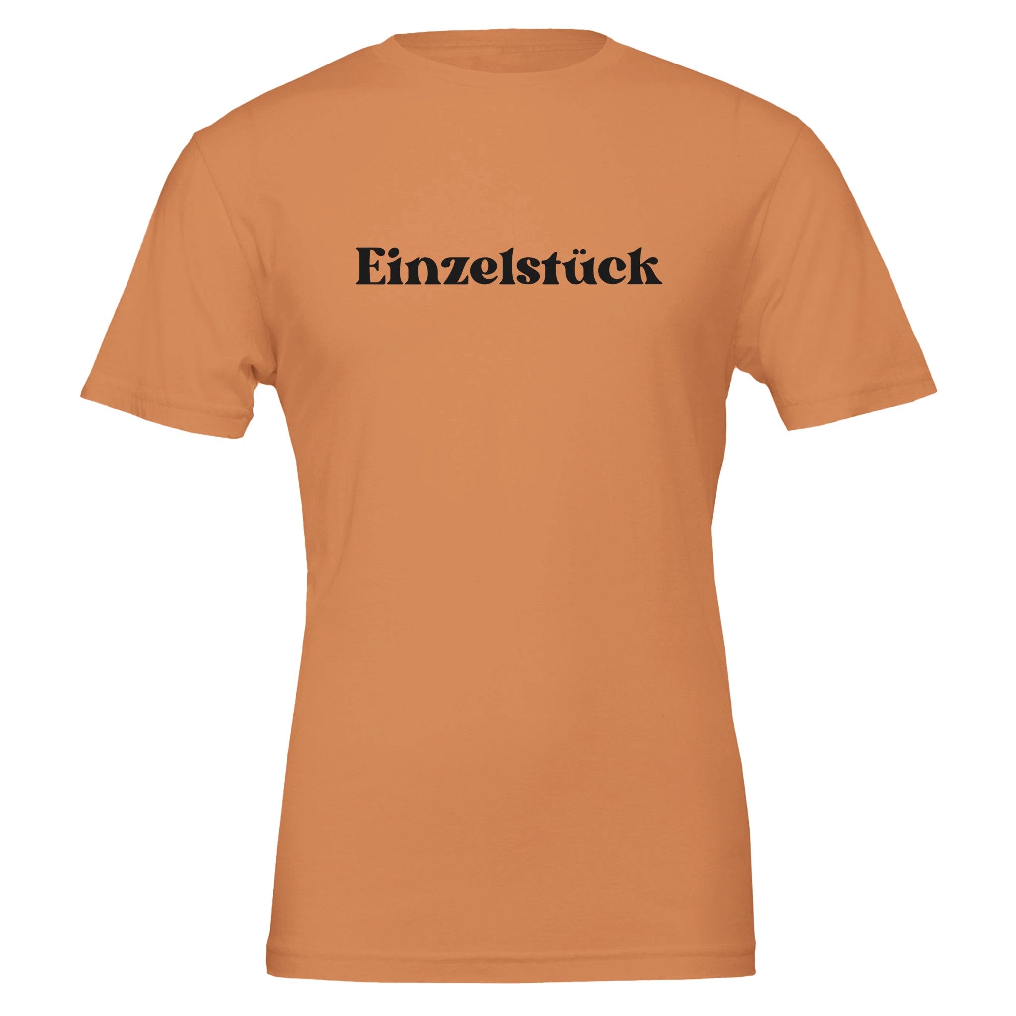 Nachhaltiges, hochwertiges T-Shirt in gebranntem Orange mit 