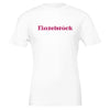 Weißes Unisex-T-Shirt aus 100% Baumwolle mit hochwertigem „Einzelstück“-Print in beerenroter Schrift, nachhaltiges,.