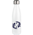 Hochwertige Edelstahl-Thermoflasche mit blauem Koi & Yin Yang. Hält 12h heiß, 24h kalt. Perfekt für Yoga, Meditation & unterwegs. 500ml. Balance & Transformation.