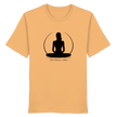 Bio T-Shirt mit inspirierender Botschaft: Find Freedom in Stillness. 100% Bio-Baumwolle, fair produziert in Europa. Perfekt für Yoga, Meditation & Achtsamkeit. 180g/m².
