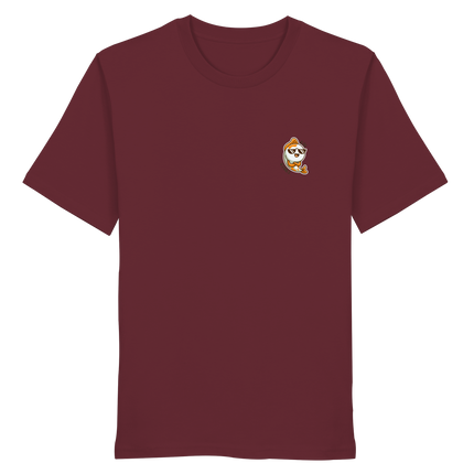 Bio T-Shirt mit kleinem Koi-Print. Symbol für Transformation, Mut & innere Stärke. 100% Bio-Baumwolle, fair produziert in Europa. Minimalistisch & dezent. 180g/m².