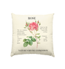 Romantisches Vintage Rose Kissen in Natur. 40x40cm inkl. Füllung. Edle Leinenstruktur, REACH zertifiziert. Perfekt für Landhaus-Stil & gemütliches Wohnen.