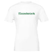 Weißes Unisex-T-Shirt aus nachhaltiger, hochwertiger Baumwolle mit grünem 