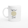 Inspired Soul Keramiktasse mit Blume des Lebens Design in Weiß, 325ml