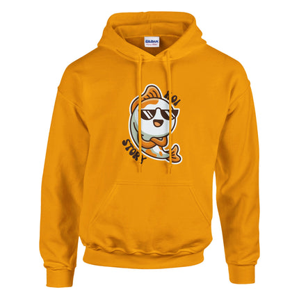 Koi Story Hoodie mit Koi-Print und Sonnenbrille - Unisex Kapuzenpullover
