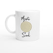 Mystic Soul Keramiktasse mit Blume des Lebens Design in Weiß, 325ml