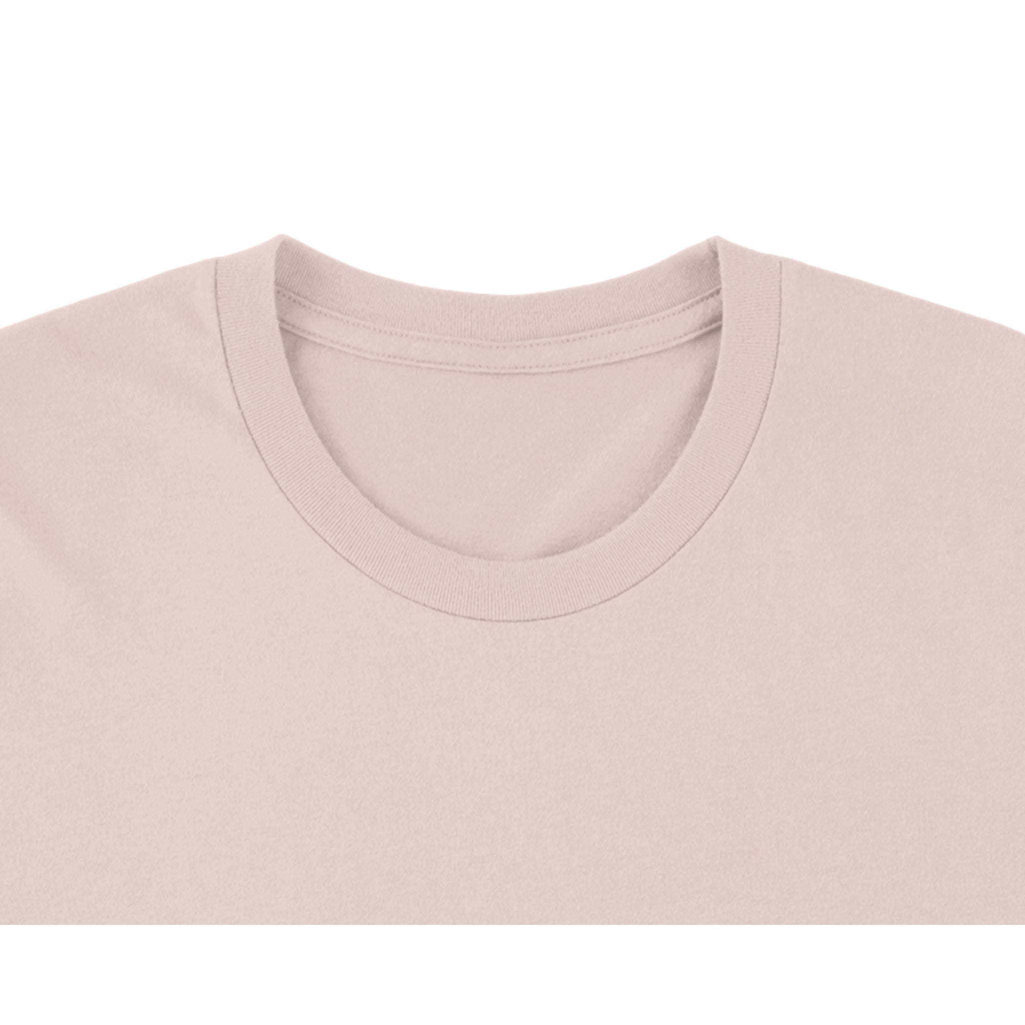 Unisex T-Shirt in sanftem Rosa mit spirituellem Blume des Lebens Print, nachhaltige Bio-Baumwolle.