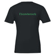 Hochwertiges Vintage Black Unisex-T-Shirt aus 100% Baumwolle mit grünem Schriftzug 