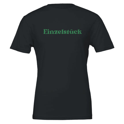 Hochwertiges Vintage Black Unisex-T-Shirt aus 100% Baumwolle mit grünem Schriftzug 