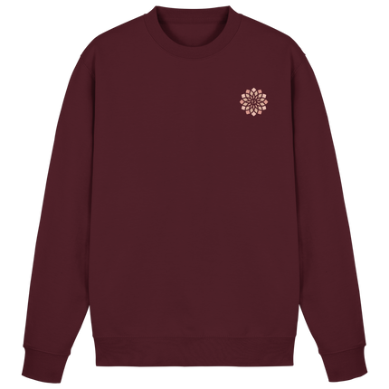 Lotus Koi Pullover Bordeaux – Spirituelles Design mit Lotus-Blüte und zwei Koi-Fischen