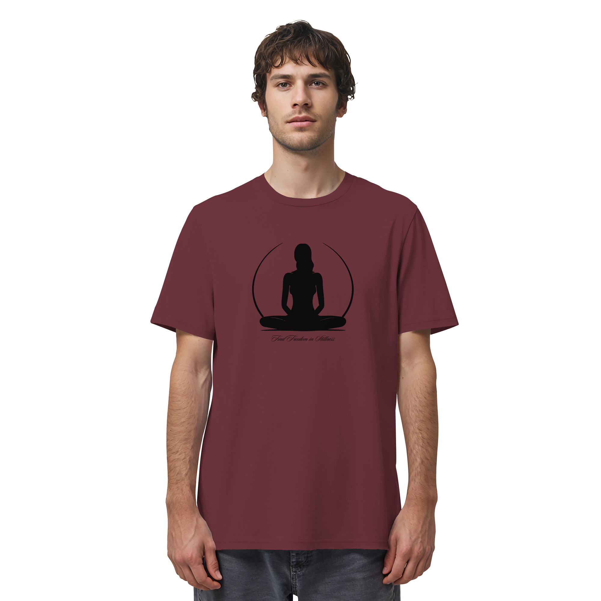 Find Freedom in Stillness T-Shirt – Bio-Baumwolle | Yoga & Meditation