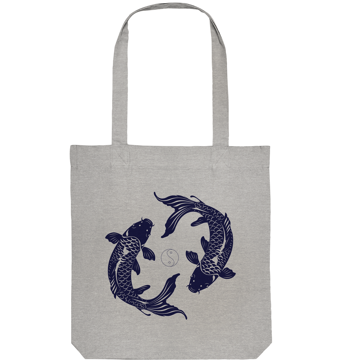 Bio-Baumwoll Tote Bag mit spirituellem Koi Motiv