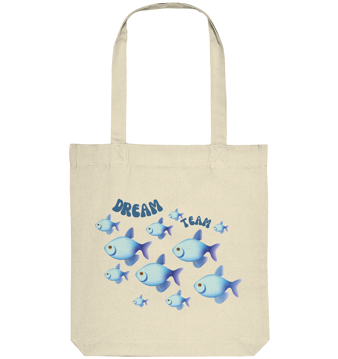 Dream Team Fische Organic Tote Bag in Natural - Bio-Baumwolltasche

