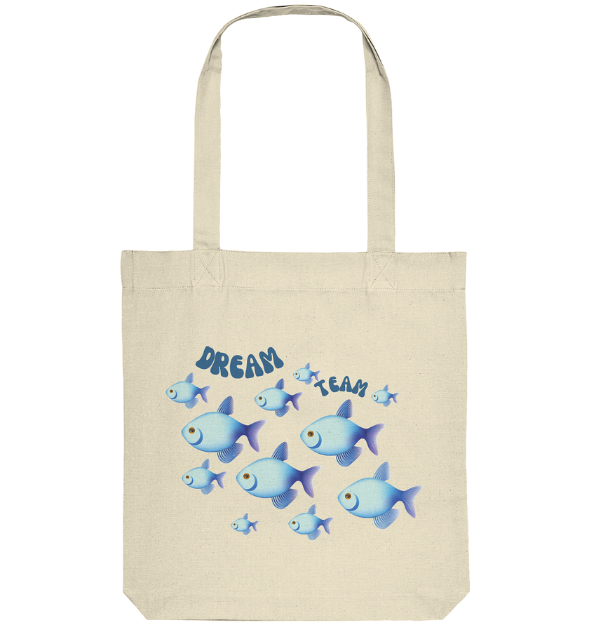 Dream Team Fische Organic Tote Bag in Natural - Bio-Baumwolltasche

