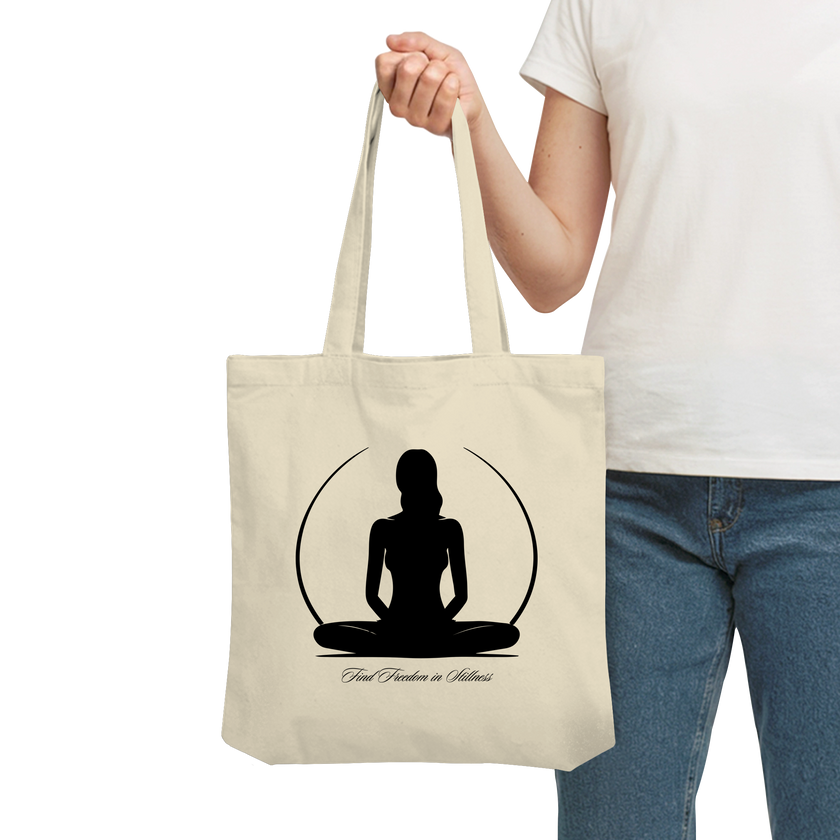  Nachhaltige Tote Bag mit Meditation Spruch