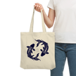 Nachhaltige Tote Bag mit Koi Yin Yang Design – Detailansicht